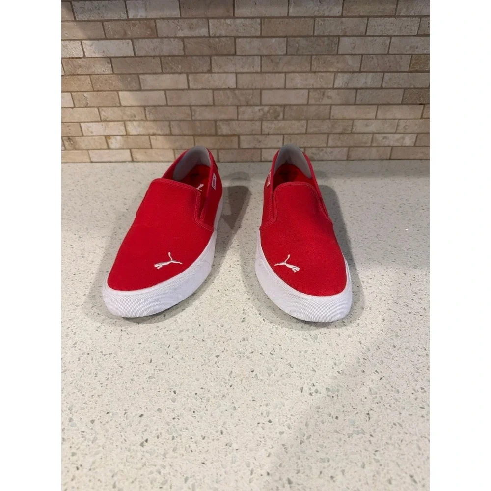 Puma Bari Cat Slip On Shoes‎ Red Womens Size 8 Sneakers